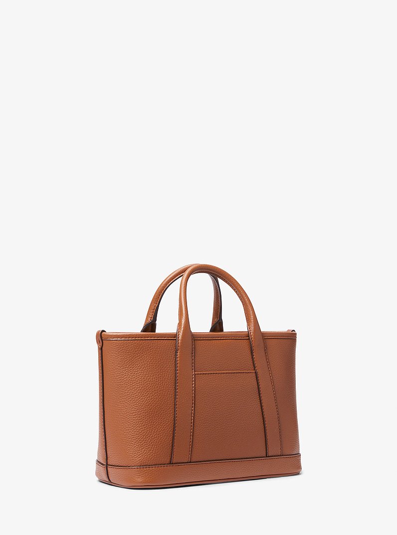 Luisa Small Pebbled Leather Satchel in LUGGAGE | Michael Kors