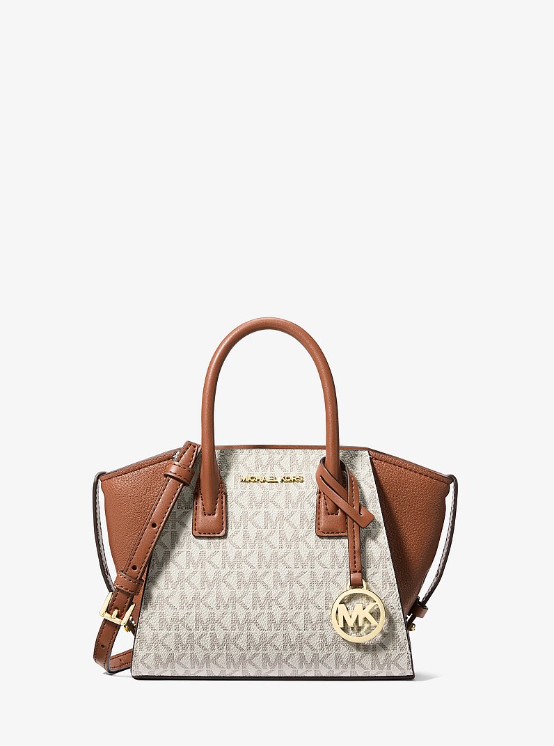 Avril Extra-Small Signature Logo Satchel in VANILLA | Michael Kors