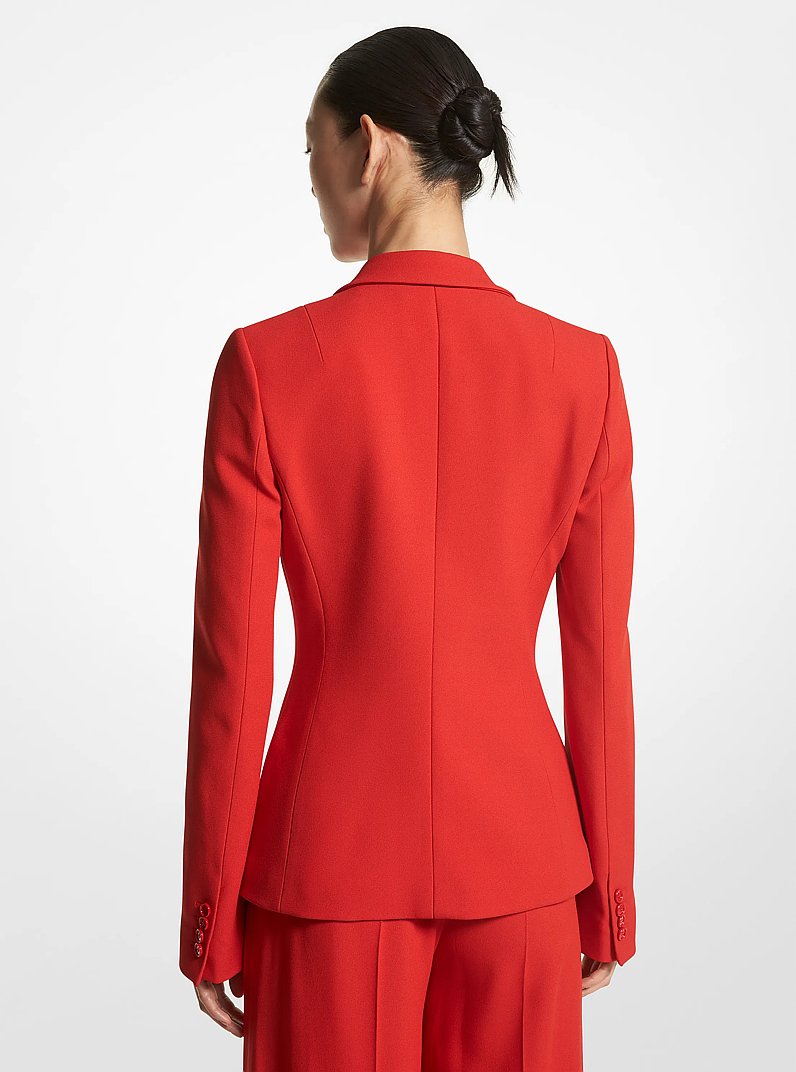 Blazer en double cr&ecirc;pe sabl&eacute; in PAVOT | Michael Kors