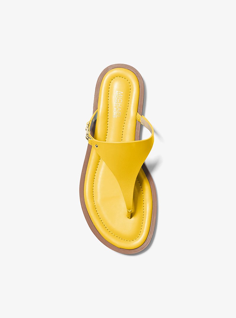 Daniella Leather Sandal in BRIGHT DANDELION | Michael Kors