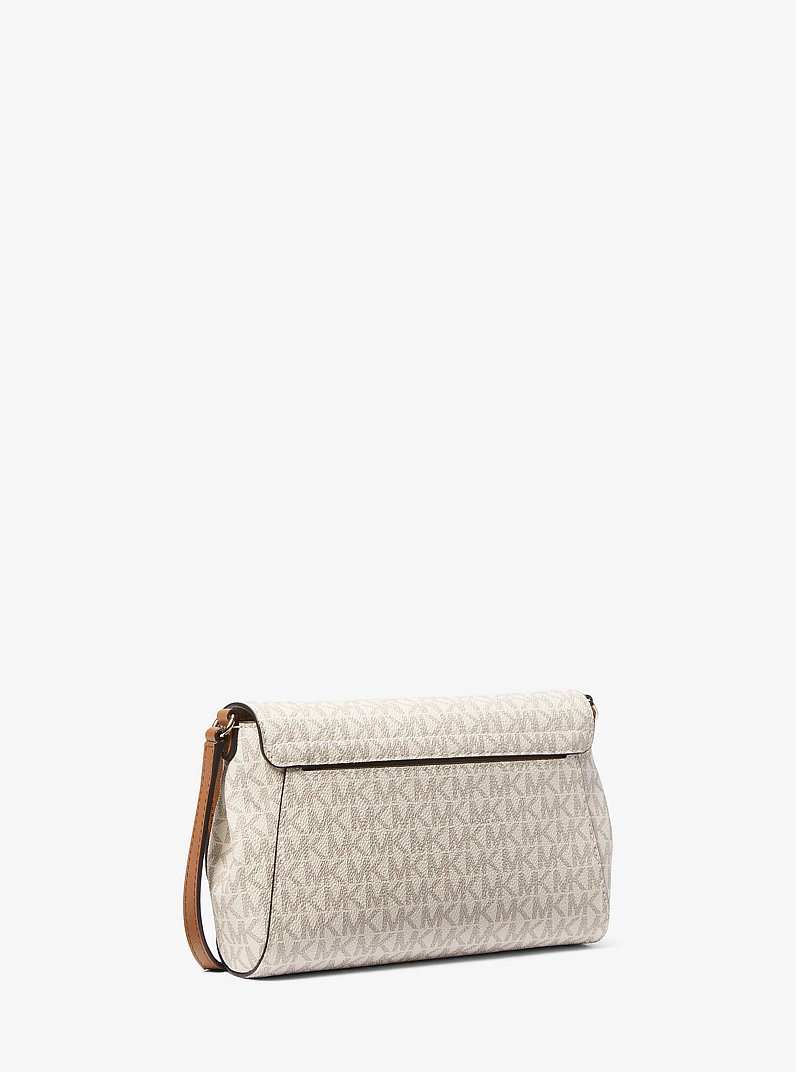 Sac &agrave; bandouli&egrave;re convertible de taille moyenne &agrave; logo in VANILLE | Michael Kors