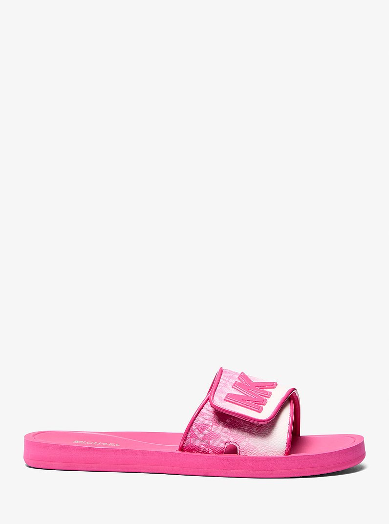 Palmer Ombr&eacute; Signature Logo Slide Sandal in DRAGONFRUIT | Michael Kors