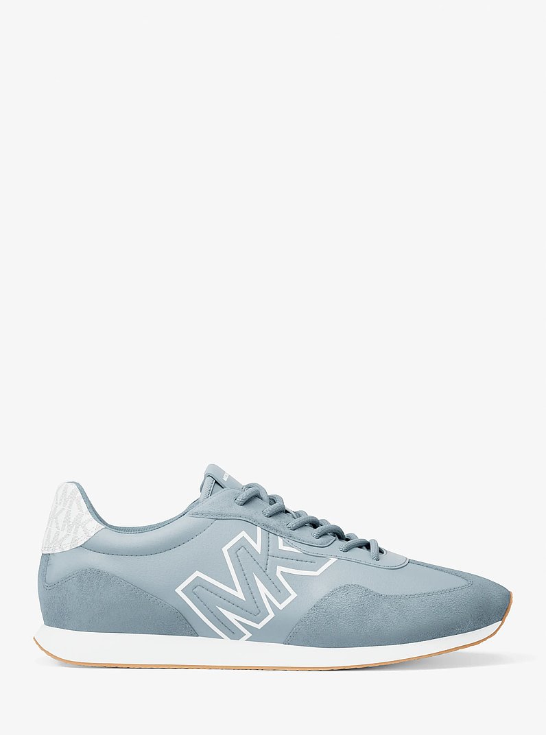 Essex Mixed-Media Trainer in PALE OCEAN | Michael Kors