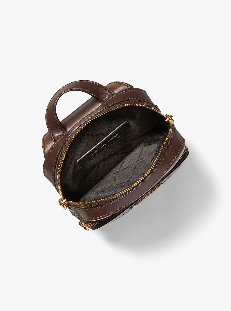Hudson Burnished Leather Sling Bag in CHOCOLATE | Michael Kors