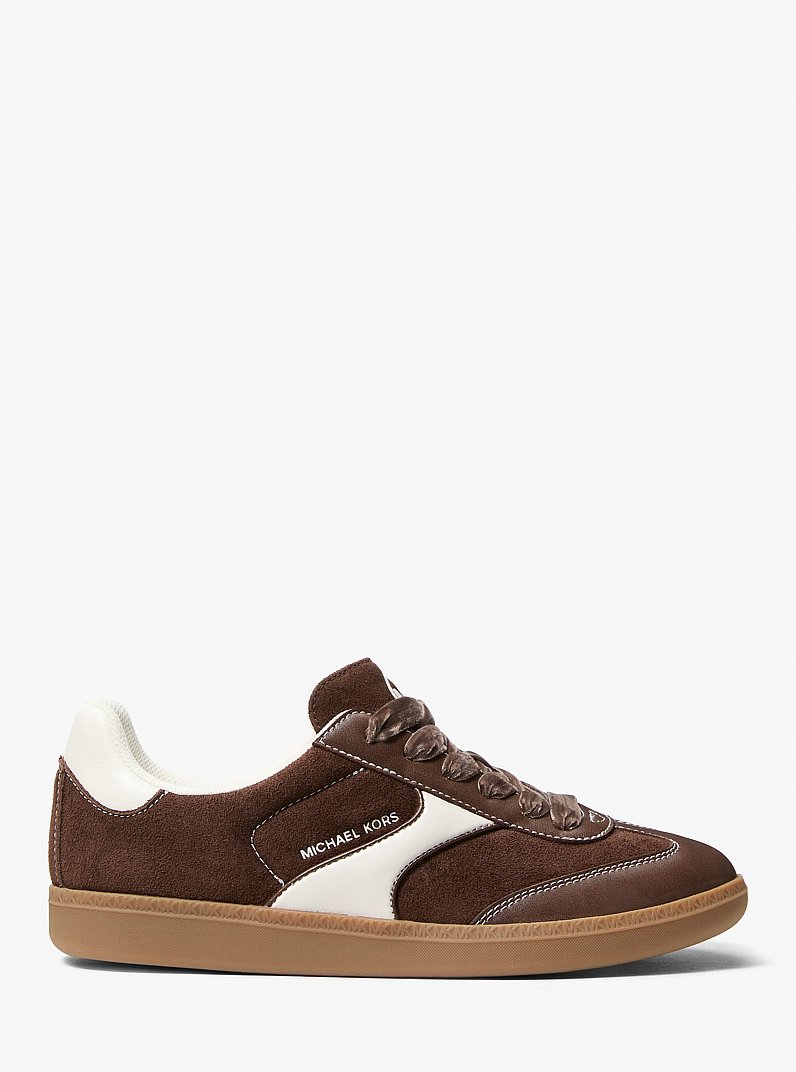 Benny Polyester Microsuede Sneaker in NUTMEG | Michael Kors