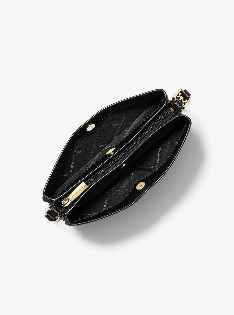 Trisha Medium Logo Crossbody Bag in BLACK | Michael Kors