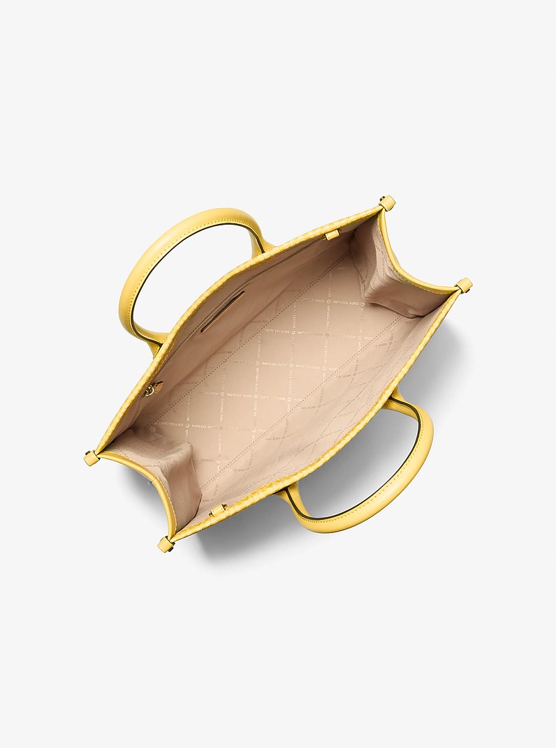 Sac fourre-tout Mirella de taille moyenne &agrave; logo ombr&eacute; in JAUNE MARGUERITE | Michael Kors