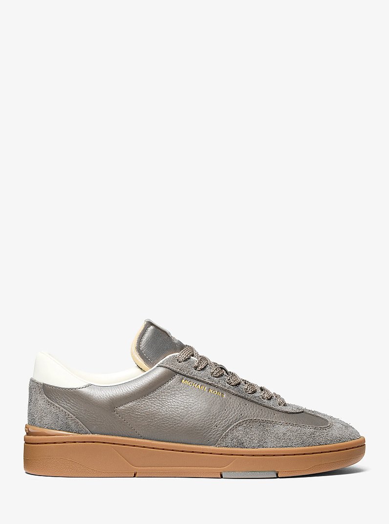 Wilton Leather and Suede Sneaker in QUARRY GREY | Michael Kors