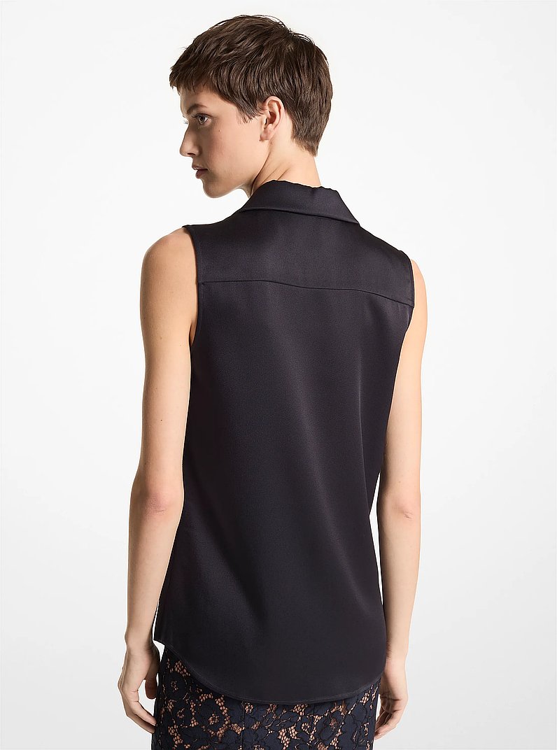 Hansen Charmeuse Sleeveless Shirt - thumbnail 2