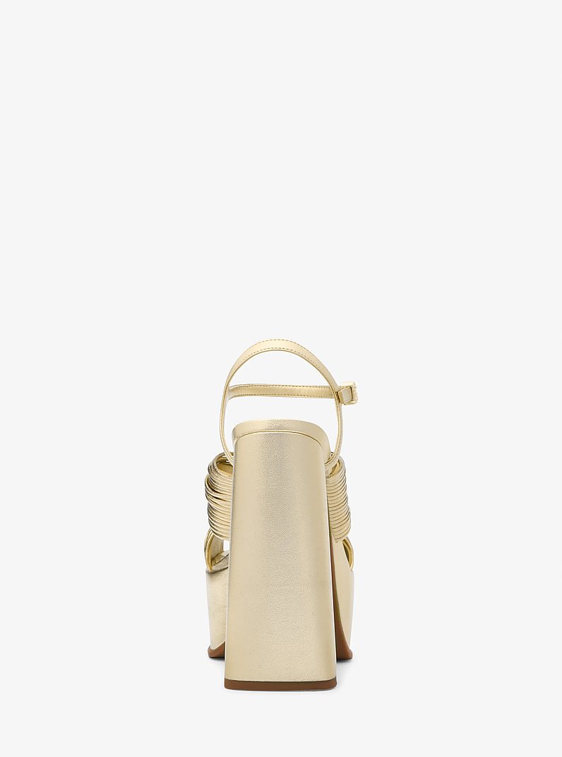 Plateau-Sandale Alessia in Metallic-Optik
