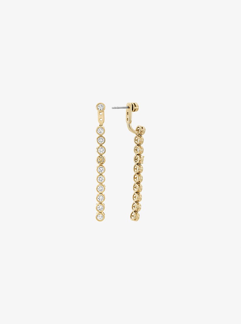 Cubic Zirconia Drop Earrings in GOLD | Michael Kors