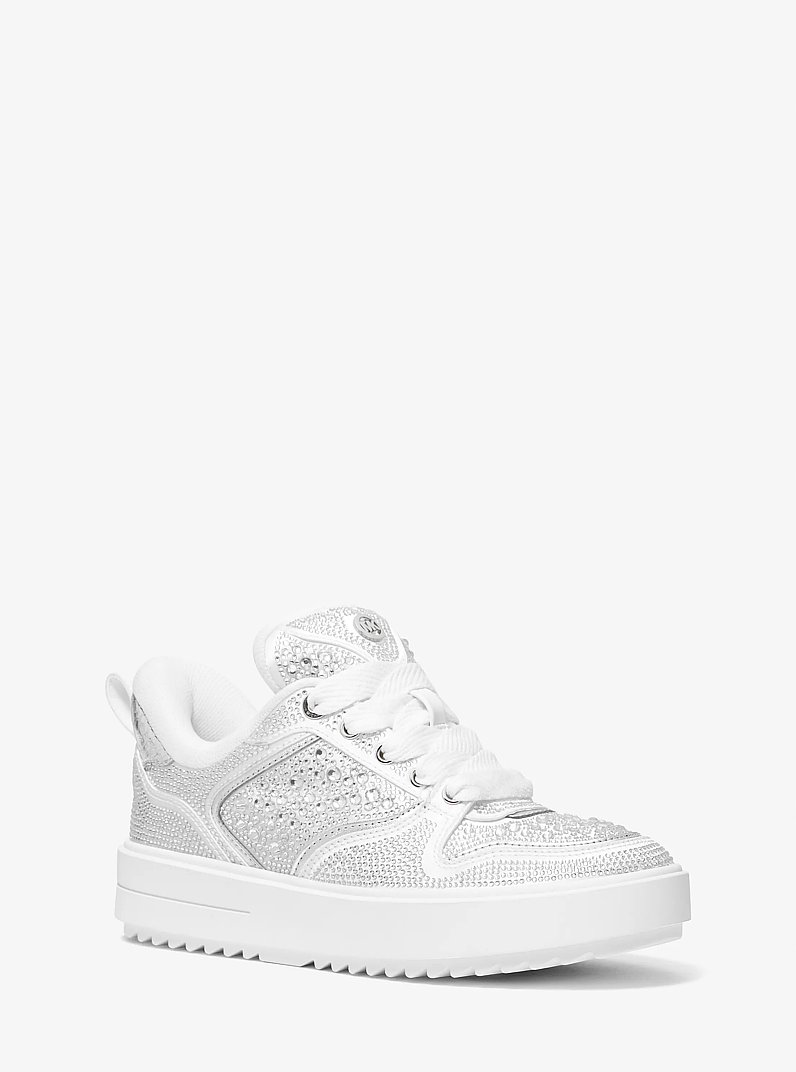Rumi Embellished Platform Sneaker in BLANCO INTENSO | Michael Kors
