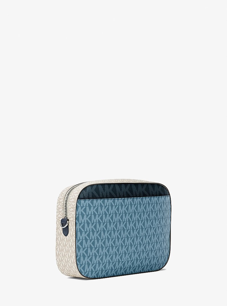 Jet Set Large Signature Logo Crossbody Bag in DENIM MULTI | Michael Kors