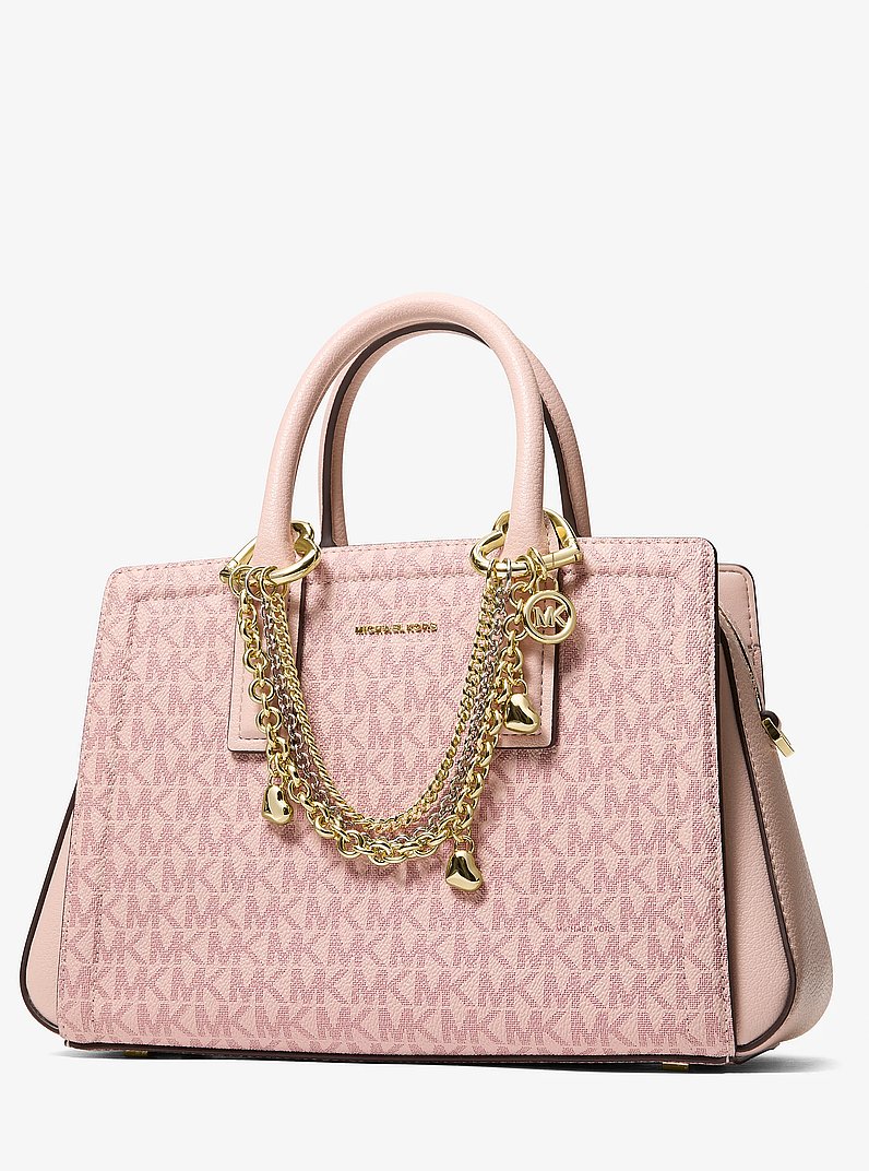 Two-Tone Triple Chain Hearts Bag Charm in MULTI | Michael Kors