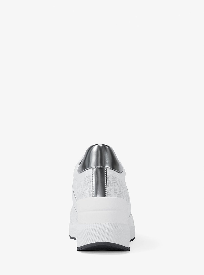 Mabel Mixed-Media Trainer in BRIGHT WHT | Michael Kors