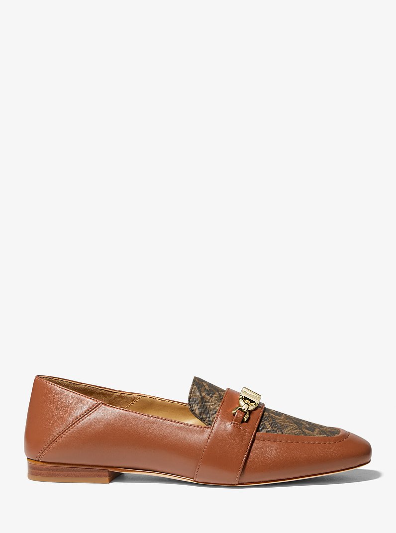 Tiffanie Leather and Empire Signature Logo Mule