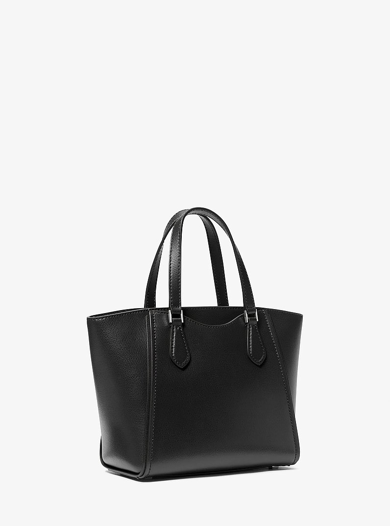 Taryn Small Leather Convertible Crossbody Bag in BLACK | Michael Kors