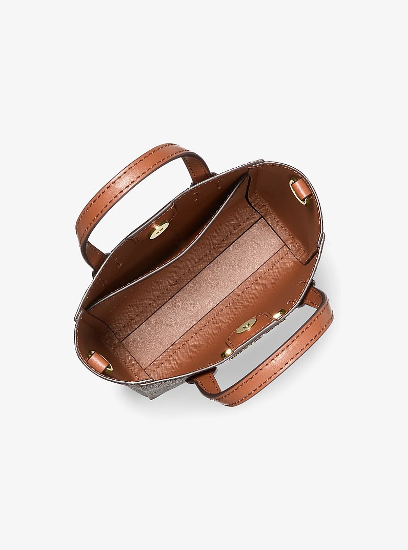 Vincent Extra-Small Logo Crossbody Bag With Card Case in BROWN | Michael Kors
