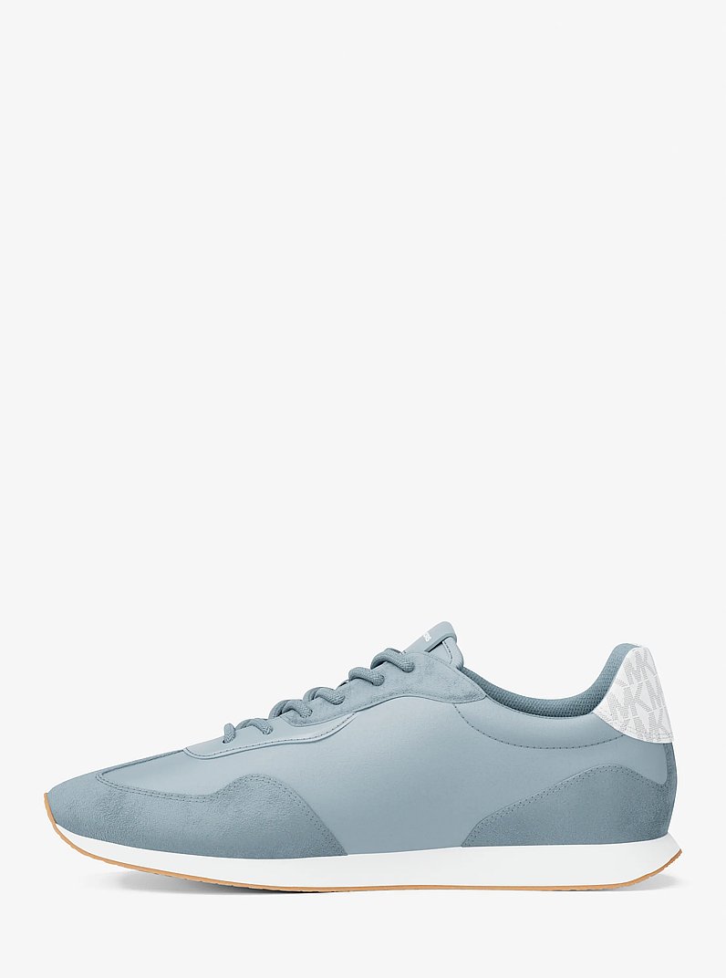 Essex Mixed-Media Trainer in PALE OCEAN | Michael Kors