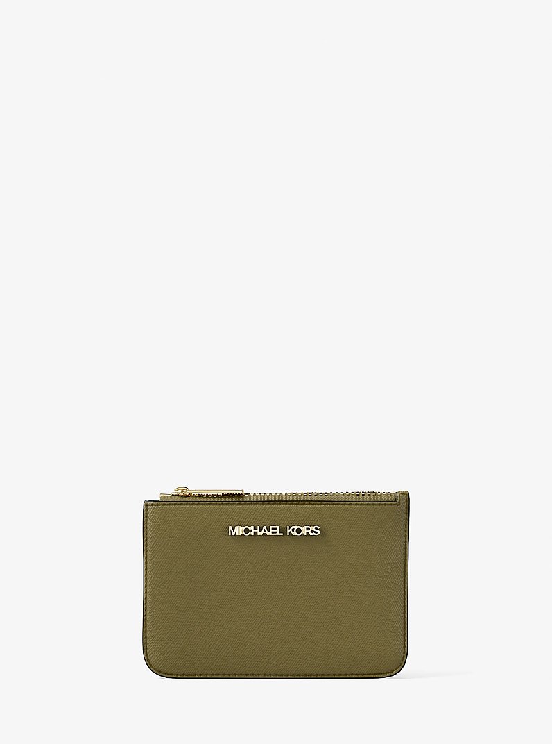 Jet Set Travel Small Saffiano Leather Coin Pouch in OREGANO | Michael Kors