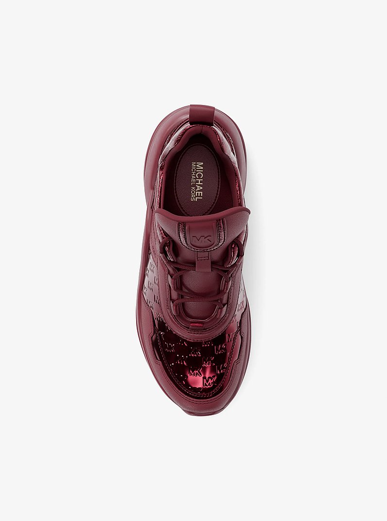 Olympia Mixed-Media Trainer in CHERRY - Sale | Michael Kors [US]