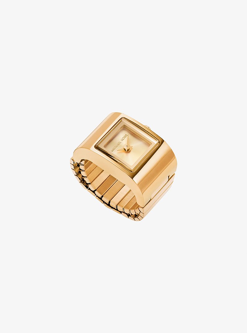 Darrington Gold-Tone Ring Watch in GOLD | Michael Kors