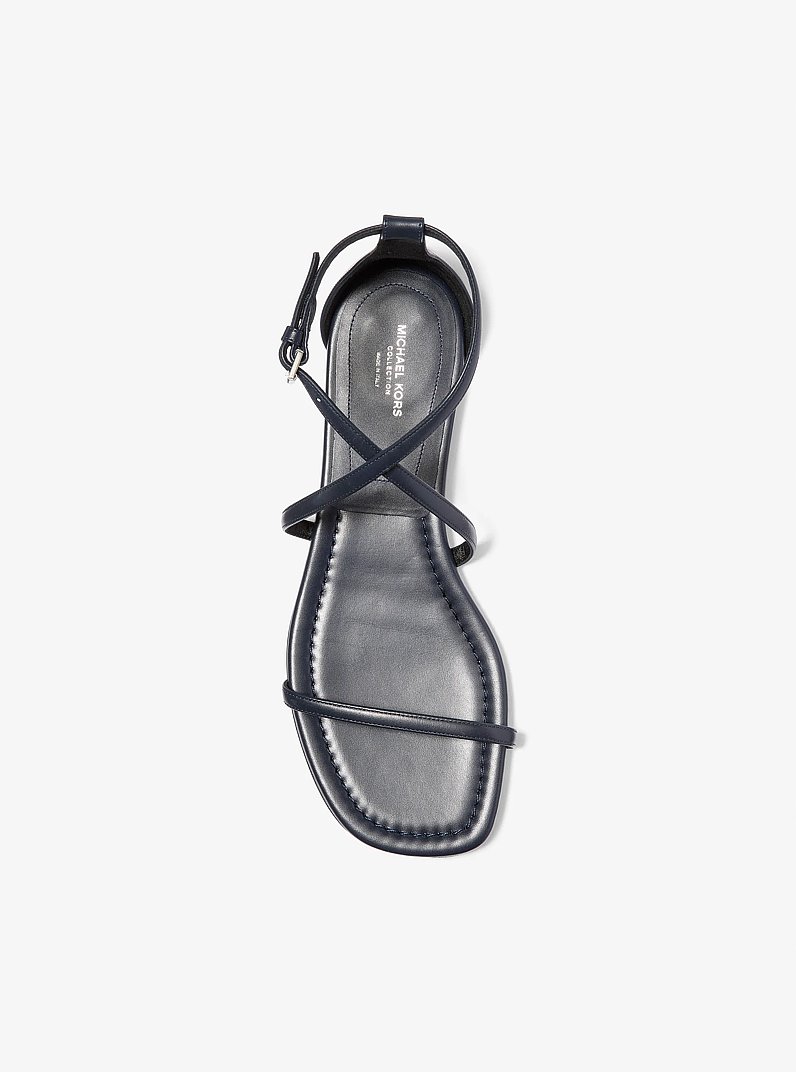 Polly Leather Sandal in MIDNIGHT | Michael Kors