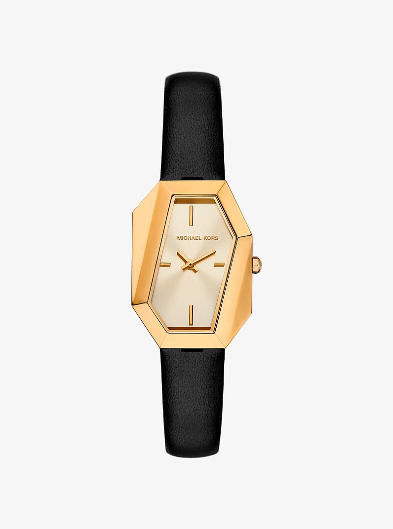 Suri Gold-Tone and Leather Watch in GOLD | Michael Kors