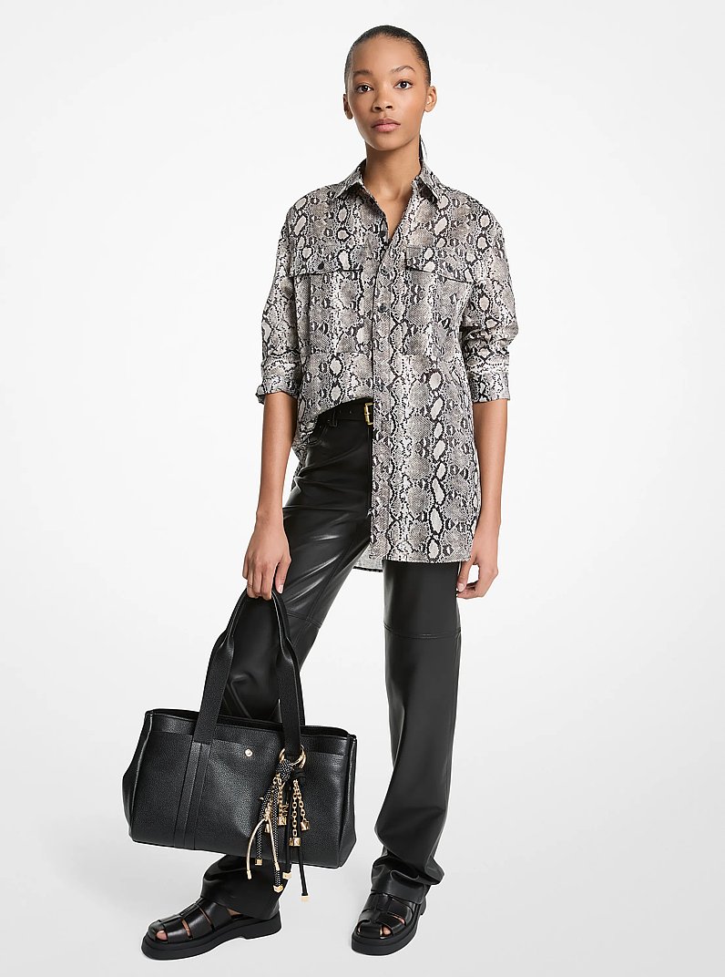 Hemd aus Batist mit Schlangenmuster in [3466] | Michael Kors