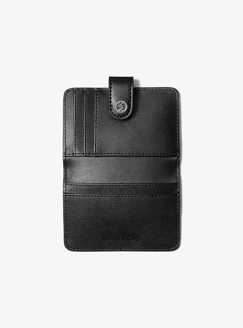 Jet Set Travel Small Signature Logo Billfold Wallet in BLACK | Michael Kors