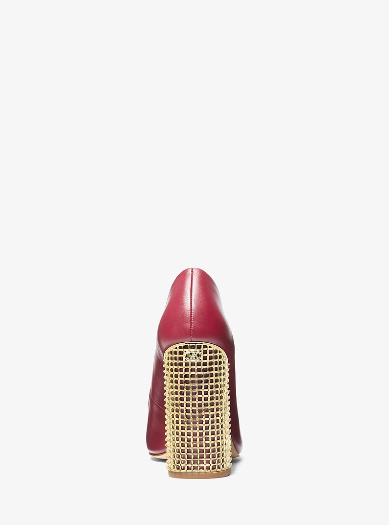 Maxine Leather Pump in DEEP RED | Michael Kors