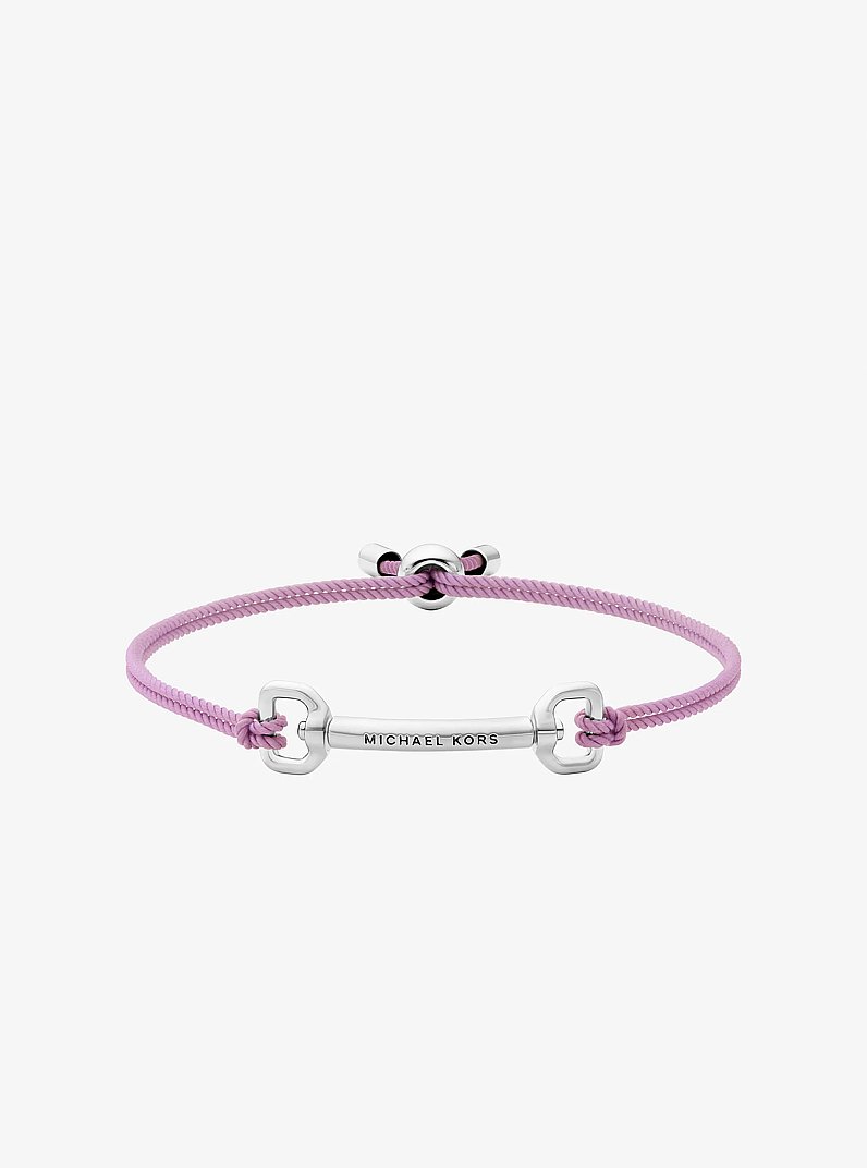 Horsebit Corded Slider Bracelet in SILVER/LILAC | Michael Kors