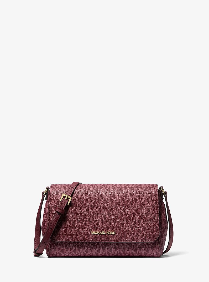 Medium Logo Convertible Crossbody Bag in OXBLOOD | Michael Kors