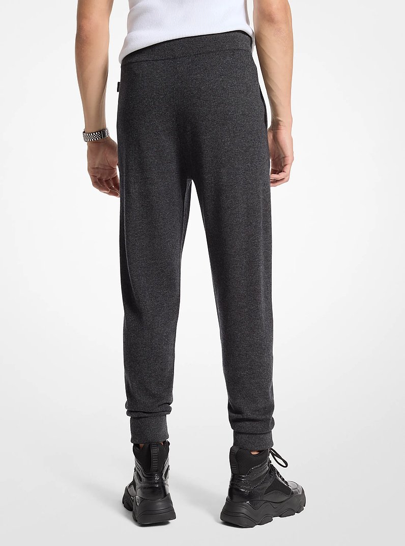 Wool and Cashmere Blend Joggers in CHARCOAL_MELANGE | Michael Kors