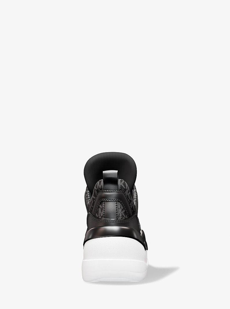Olympia Signature Logo Trainer in BLACK | Michael Kors