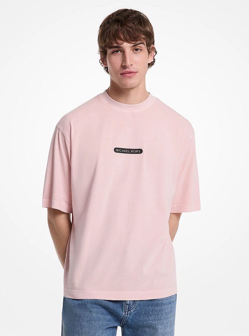 Logo Cotton T-Shirt in ROSEWATER | Michael Kors