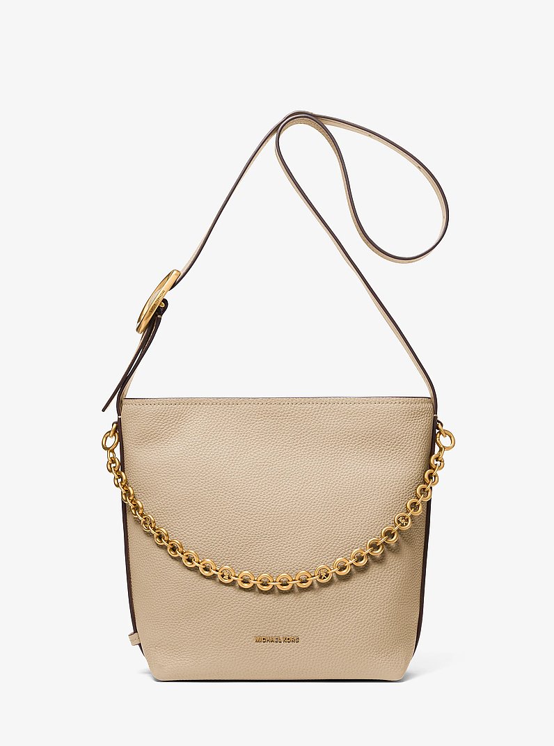 Petit sac fourre-tout seau Nolita en cuir grain&eacute; in KAKI | Michael Kors