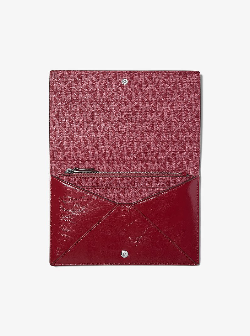 Jet Set Travel Small 2-in-1 Clutch in MAROON | Michael Kors