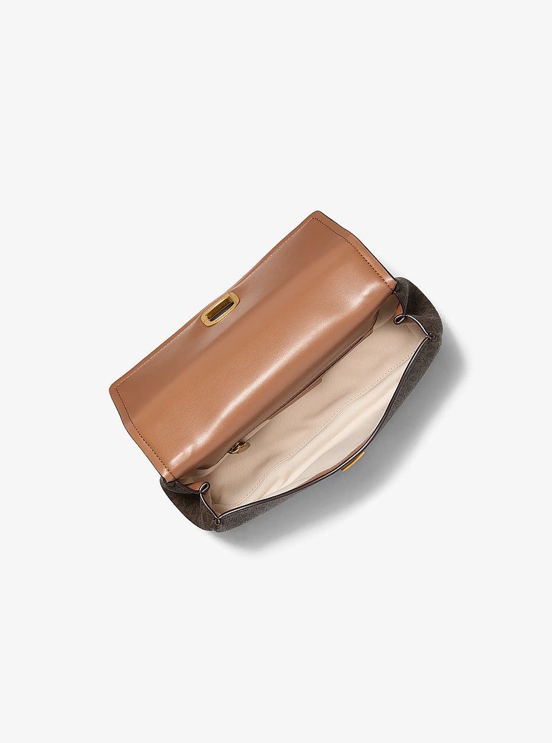 Petit sac &agrave; &eacute;paule convertible Bryant &agrave; logo Signature in BRUN/NOISETTE | Michael Kors