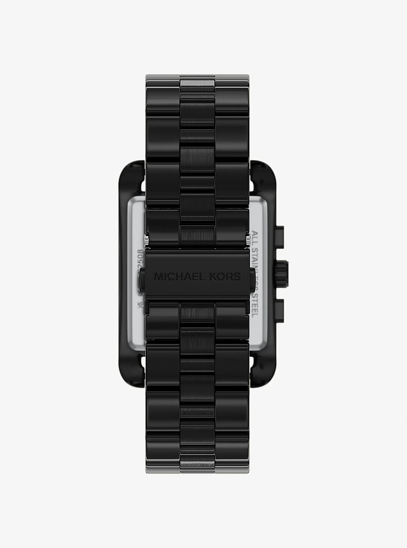 Oversized Monroe Black-Tone Watch in BLACK | Michael Kors