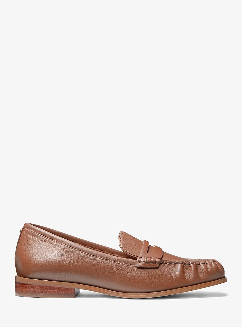 Carlson Leather Loafer in LUGGAGE | Michael Kors