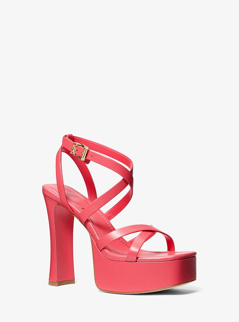 Paola Leather Platform Sandal