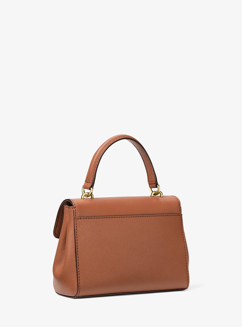 Ava Extra-Small Saffiano Leather Crossbody in LUGGAGE | Michael Kors