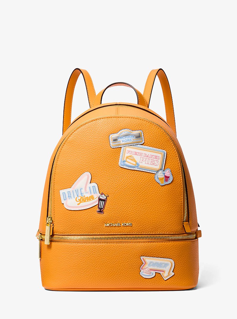 Rhea Medium Embellished Backpack in POP ORANGE | Michael Kors