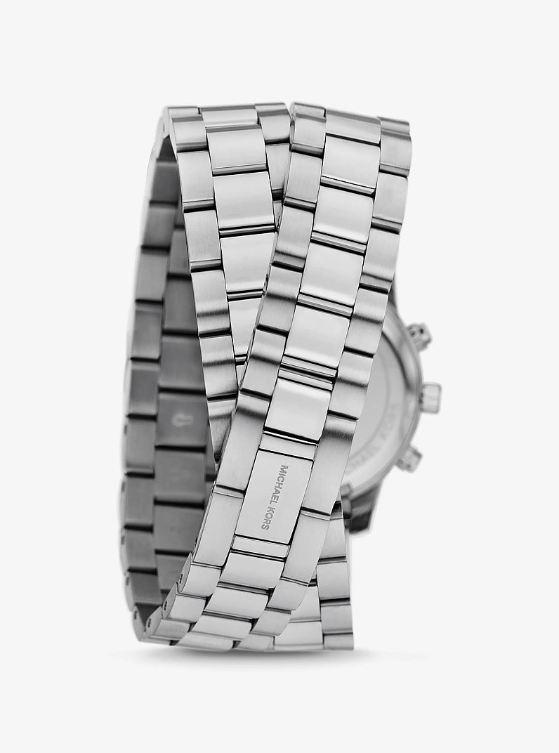 Runway Silver-Tone Wrap Watch in SILVER | Michael Kors