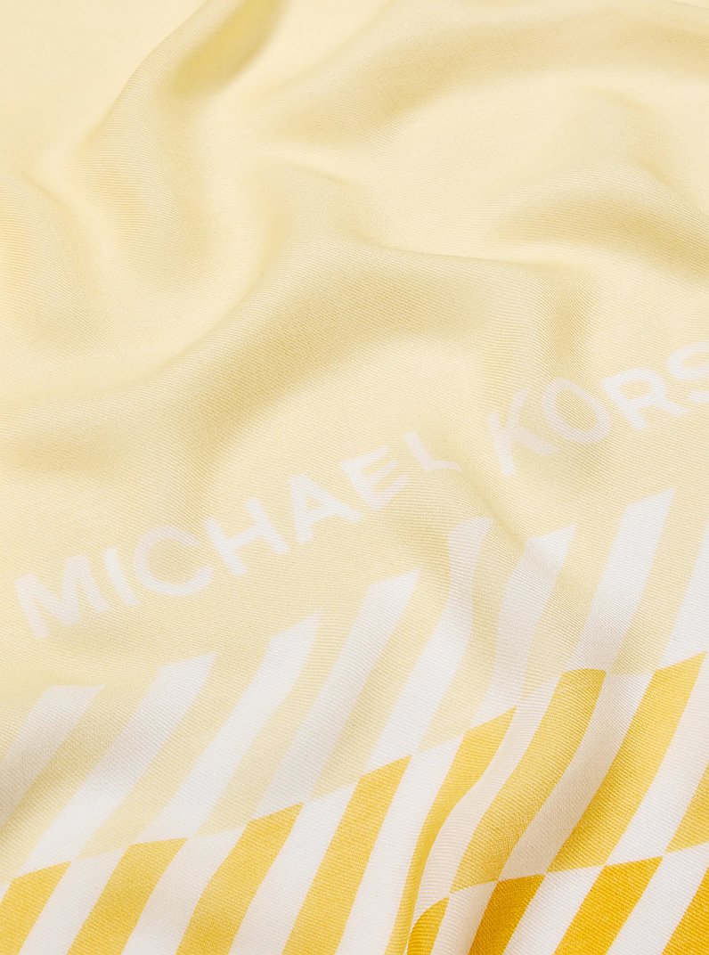 Gestreifter Schal aus Modal-Mischung in ZITRONE | Michael Kors