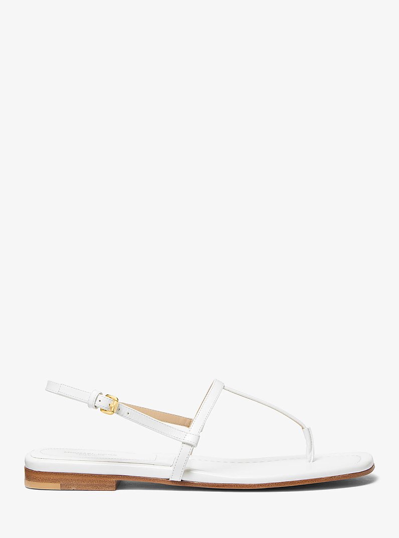 Ali Leather Sandal in OPTIC WHITE | Michael Kors