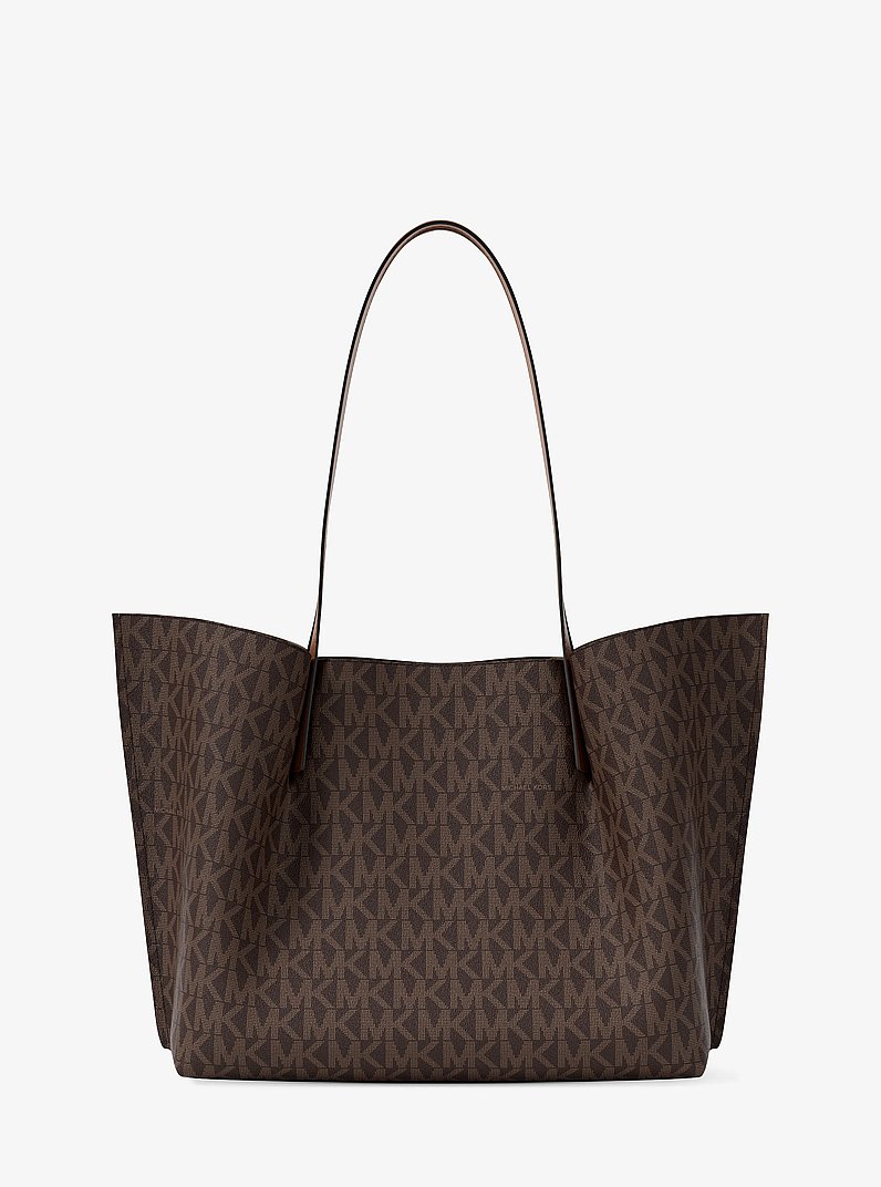 Shopper Emilia Large mit Signature-Logomuster in BRN/EICHELBR | Michael Kors