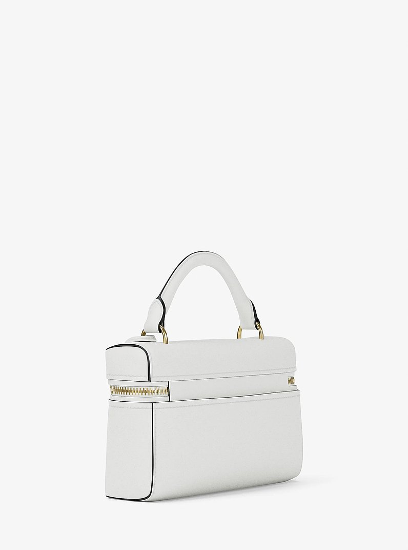 Jana Extra-Small Leather Convertible Crossbody Bag in EGGSHELL | Michael Kors