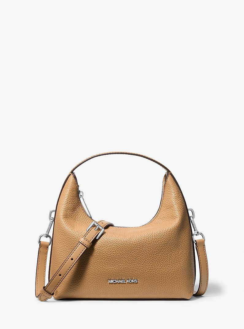 Ember Small Pebbled Leather Messenger Bag in PEANUT | Michael Kors